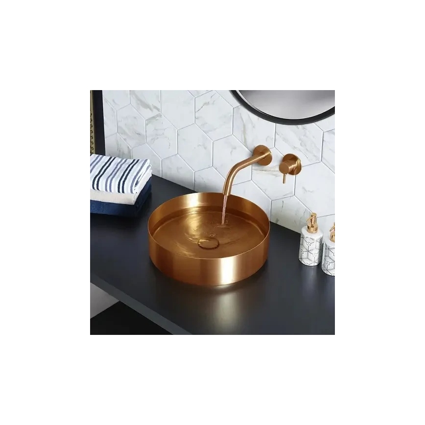 REA-B4600 - Håndvaskarmatur til indbygning LUNGO, børstet kobber