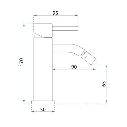 REA-B4700 - Bidetarmatur LUNGO 17 cm rosaguldfinish
