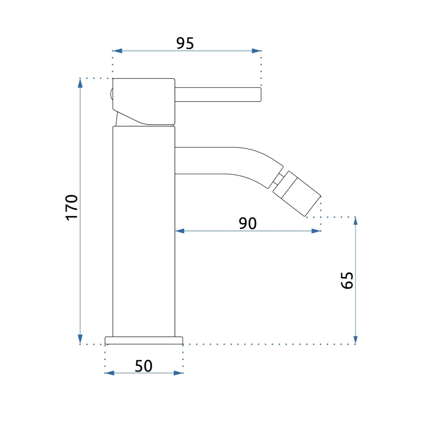 REA-B4700 - Bidetarmatur LUNGO 17 cm rosaguldfinish