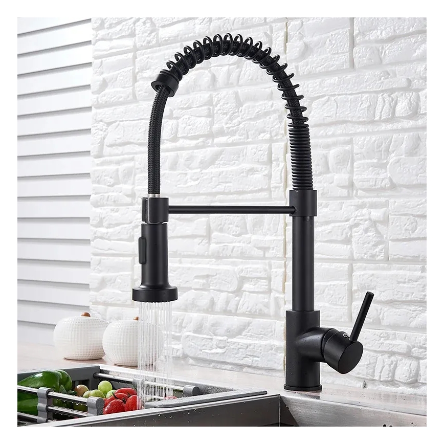 REA-B4820 - Køkkenarmatur med udtrækbar bruser COLIN 42,5 cm sort