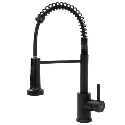 REA-B4820 - Køkkenarmatur med udtrækbar bruser COLIN 42,5 cm sort