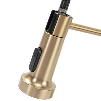 REA-B4821 - Køkkenbatteri med udtrækbar bruser COLIN 42,5 cm børstet guld