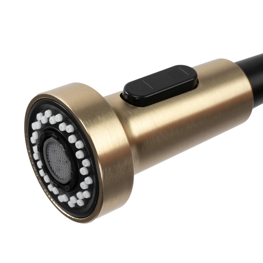 REA-B4821 - Køkkenbatteri med udtrækbar bruser COLIN 42,5 cm børstet guld