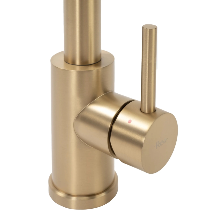 REA-B4821 - Køkkenbatteri med udtrækbar bruser COLIN 42,5 cm børstet guld