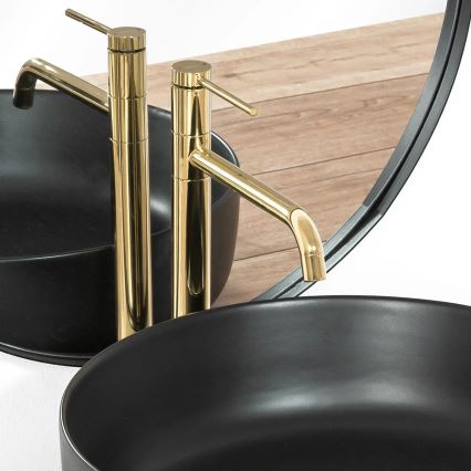 REA-B5002 - Håndvaskarmatur LUGANO 34 cm, guldfarvet