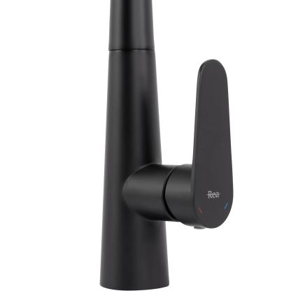 REA-B5313 - Køkkenarmatur med udtrækbar bruser ROSS 43 cm sort