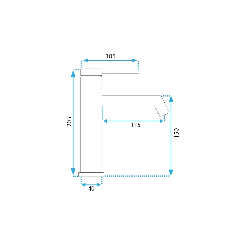 REA-B5316 - Håndvaskarmatur FOSS 20,5 cm børstet guld