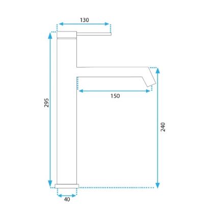 REA-B5320 - Håndvaskarmatur FOSS 29,5 cm mat sort