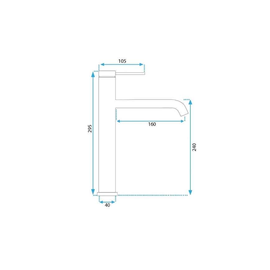 REA-B5330 - Håndvaskarmatur CLIF 29,5 cm nikkel