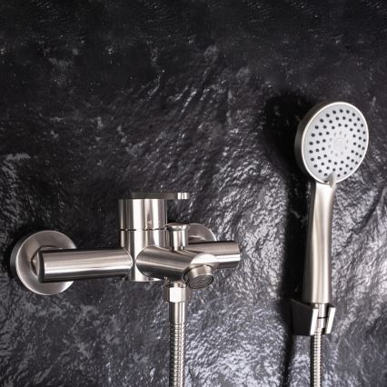 REA-B5514 - Badekarssæt med blandingsbatteri ONTARIO, børstet stål