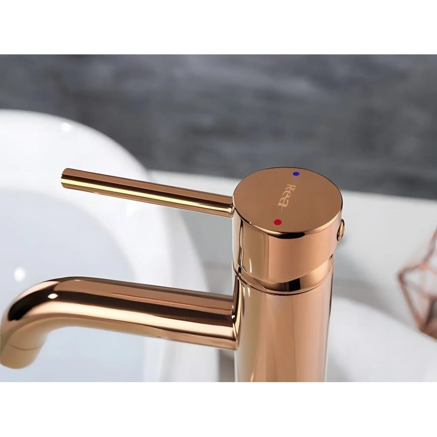 REA-B6321 - Håndvaskarmatur LUNGO 28 cm roseguld