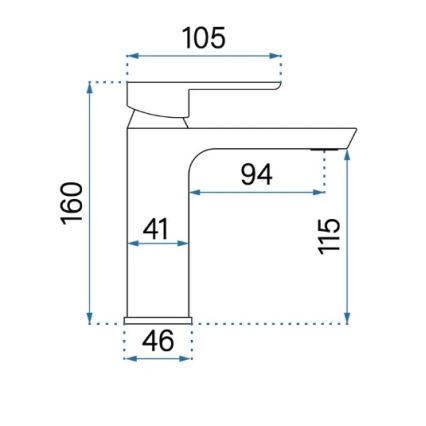 REA-B6412 - Håndvaskarmatur ARGUS 28,5 cm børstet guld