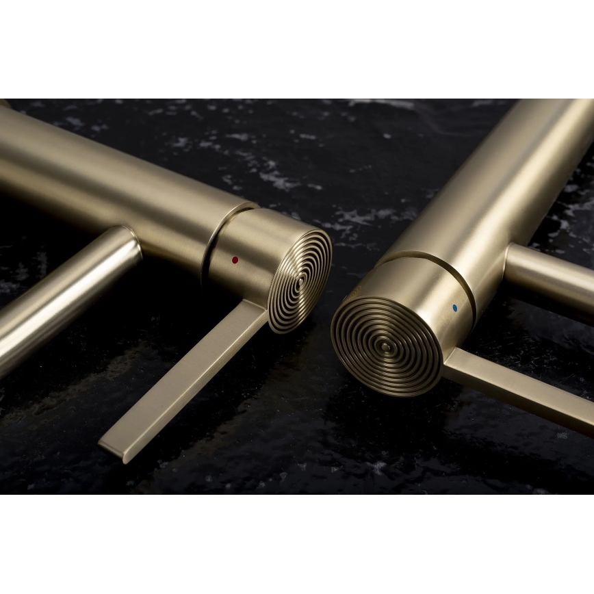 REA-B6444 - Håndvaskarmatur FOSTER 18,2 cm i guld