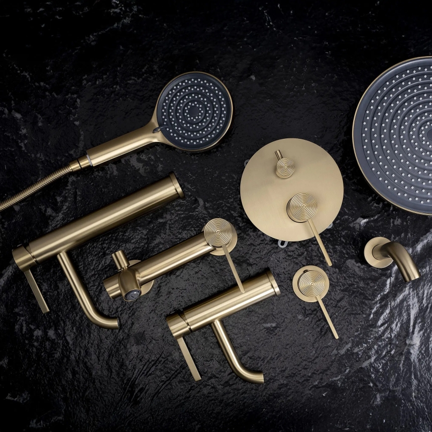 REA-B6444 - Håndvaskarmatur FOSTER 18,2 cm i guld