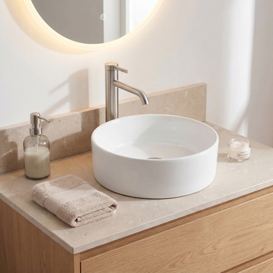 REA-B6538 - Håndvaskarmatur RIVO 28 cm i nikkel