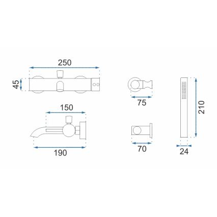REA-B6635 - Badesæt LUNGO i guld