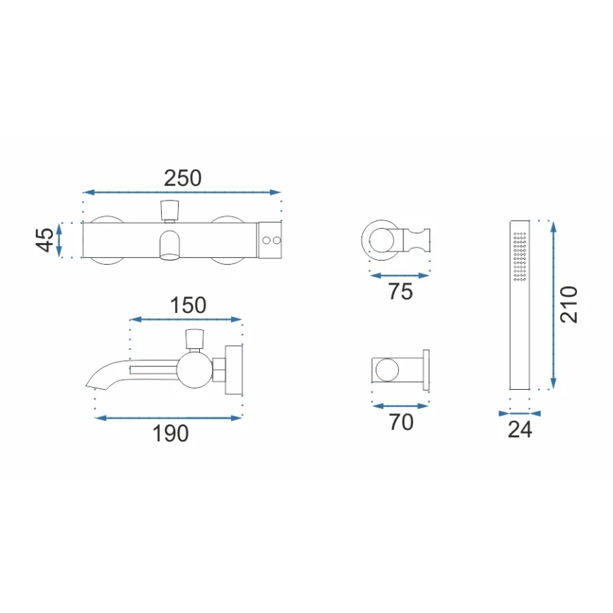REA-B6635 - Badesæt LUNGO i guld