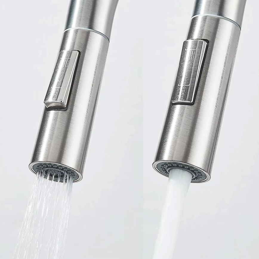 REA-B7563 - Køkkenarmatur med udtrækbar bruser og ECO FRESH-filtrering, 37,5 cm, nikkel
