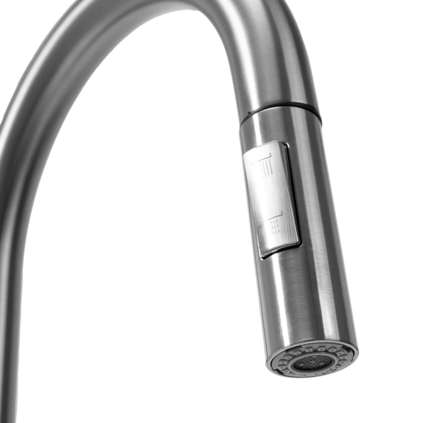 REA-B7563 - Køkkenarmatur med udtrækbar bruser og ECO FRESH-filtrering, 37,5 cm, nikkel