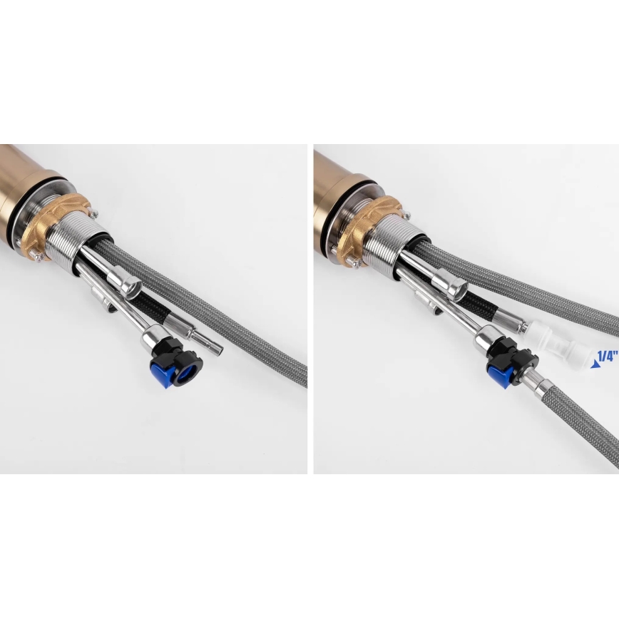 REA-B7564 - Køkkenarmatur med udtrækbar håndbruser og integreret ECO FRESH-filter, 37,5 cm, nikkel