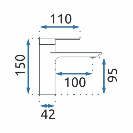 REA-B7960 - Håndvaskarmatur STORM 15 cm børstet guld