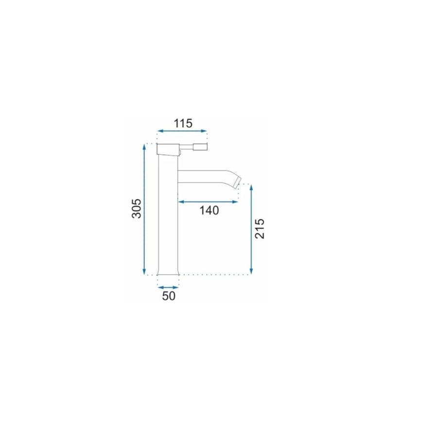 REA-B8665 - Håndvaskarmatur GRAF 30,5 cm sort