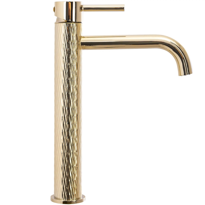 REA-B8821 - Håndvaskarmatur LUNGO ART 28 cm, guldfinish