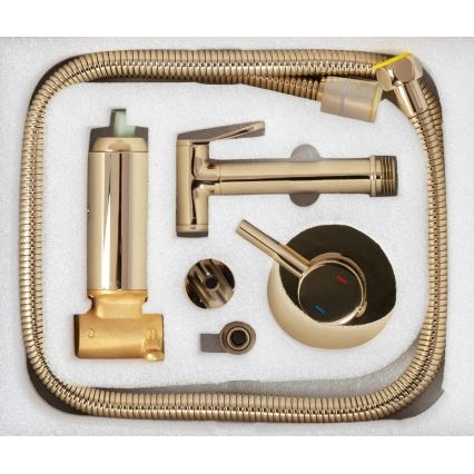 REA-B8979 - Bidetarmatur med bidetbruser til indbygget installation LUNGO guld