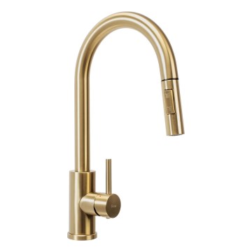 REA-B9148 - Køkkenarmatur med udtrækbar bruser FRESH 39,5 cm, børstet guld