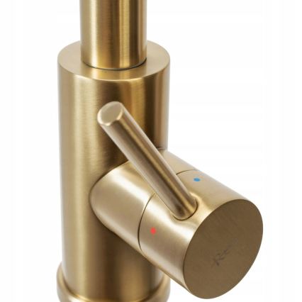 REA-B9842 - Berøringsbetjent køkkenarmatur med udtrækbar bruser FRESH TOUCH 37 cm 4xAA børstet guld