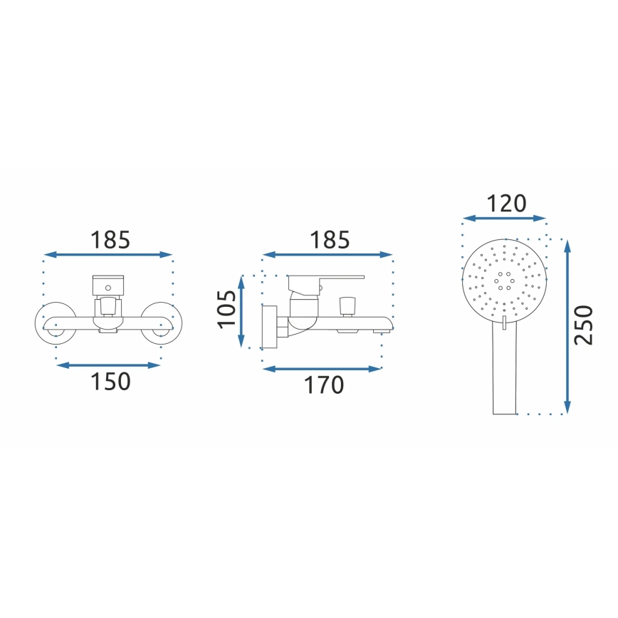 REA-B9932 - Badekarsæt BLOOM mat hvid/guld