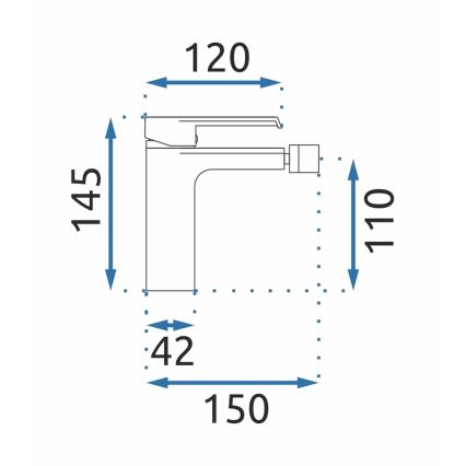 REA-B9965 - Bidetarmatur HASS 14,5 cm mat sort