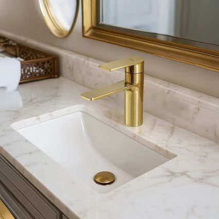 REA-B9981 - Håndvaskarmatur STORM 15 cm i guld