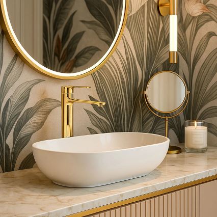 REA-B9983 - Håndvaskarmatur STORM 29,5 cm, guld