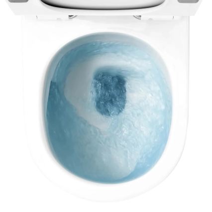 REA-C1259 - Væghængt WC med toiletsæde CARLO MINI TORNADO RIMLESS keramik/højglans hvid