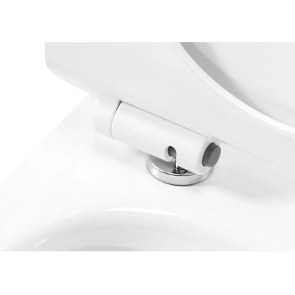 REA-C1400 - Væghængt toilet med sæde CARTER RIMLESS keramik/hvid