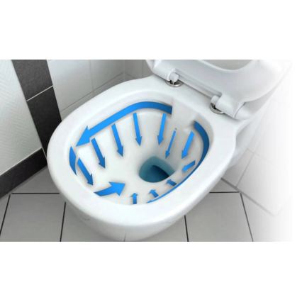 REA-C2760 - Vægmonteret toilet med toiletsæde CARLO FLAT MINI RIMLESS keramik/højglans hvid