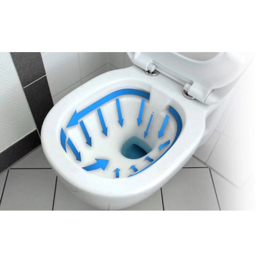 REA-C2760 - Vægmonteret toilet med toiletsæde CARLO FLAT MINI RIMLESS keramik/højglans hvid