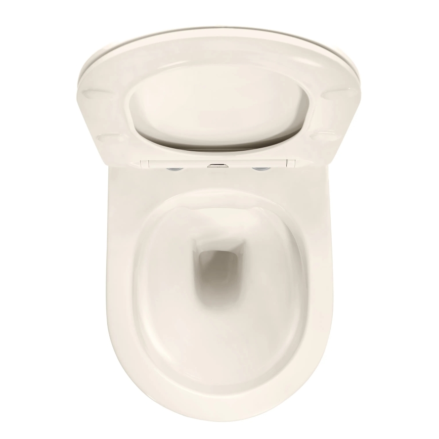 REA-C5500 - Vægmonteret toilet med toiletsæde CARLO MINI TORNADO RIMLESS keramik/cremefarvet
