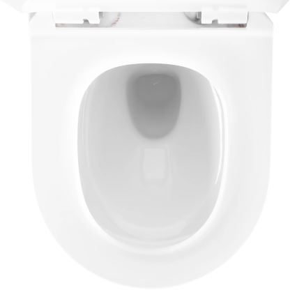REA-C6390 - Væghængt toilet CARTER TORNADO RIMLESS med toiletsæde, keramik/stenimitation