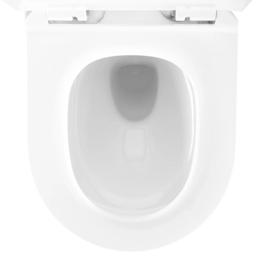 REA-C6390 - Væghængt toilet CARTER TORNADO RIMLESS med toiletsæde, keramik/stenimitation