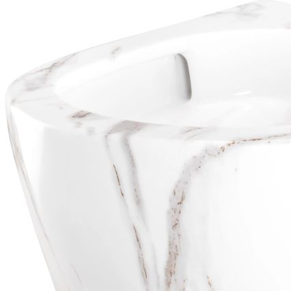 REA-C6390 - Væghængt toilet CARTER TORNADO RIMLESS med toiletsæde, keramik/stenimitation