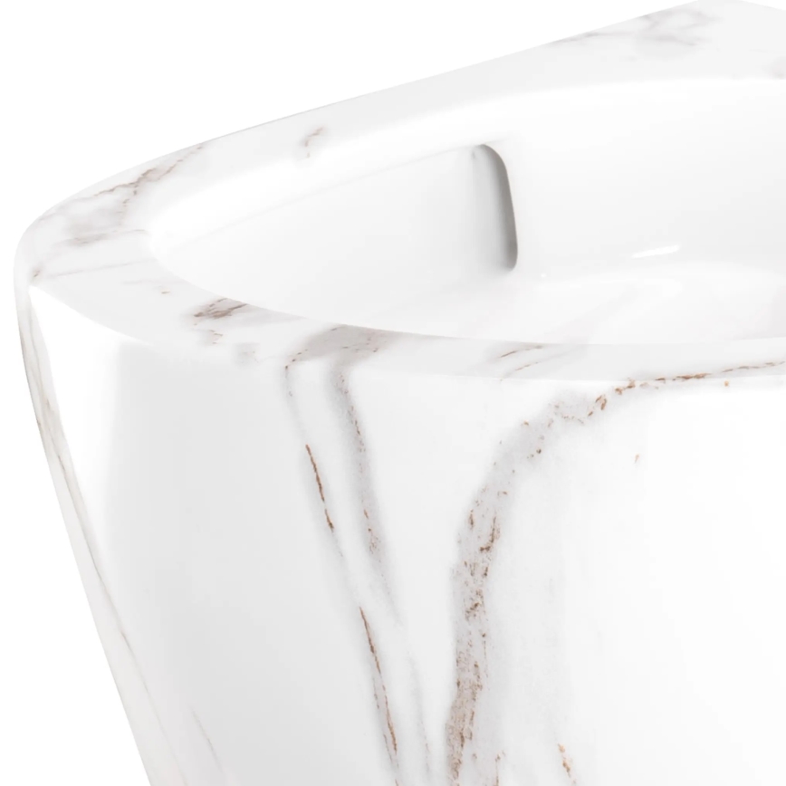 REA-C6390 - Væghængt toilet CARTER TORNADO RIMLESS med toiletsæde, keramik/stenimitation