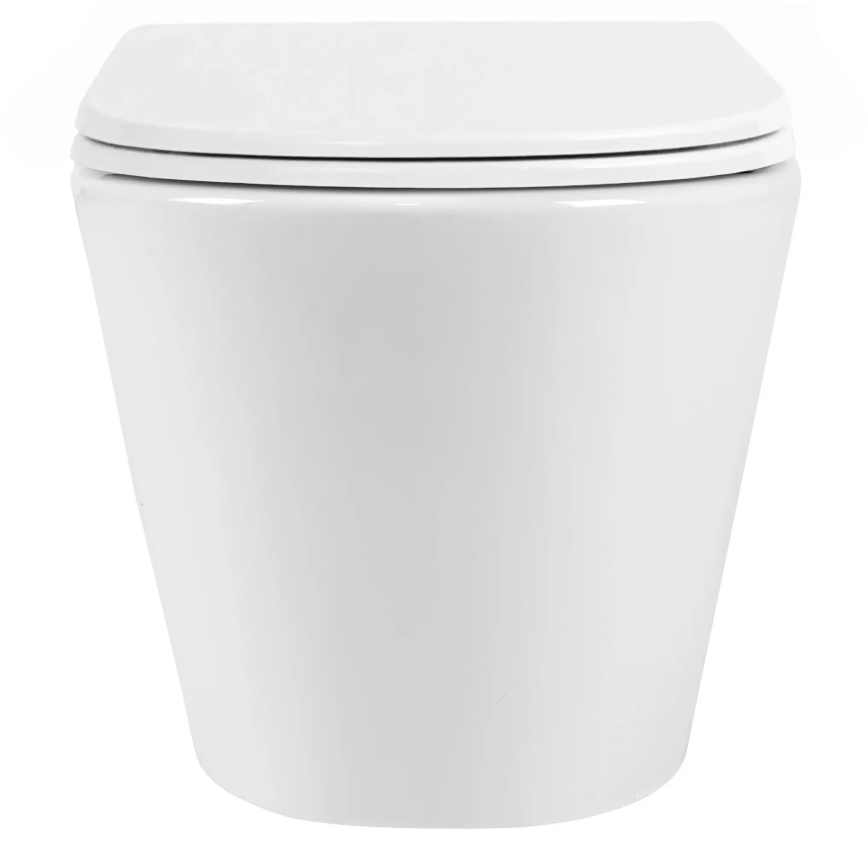 REA-C6800 - Vægmonteret toilet med toiletsæde TITO TORNADO RIMLESS keramik/hvid