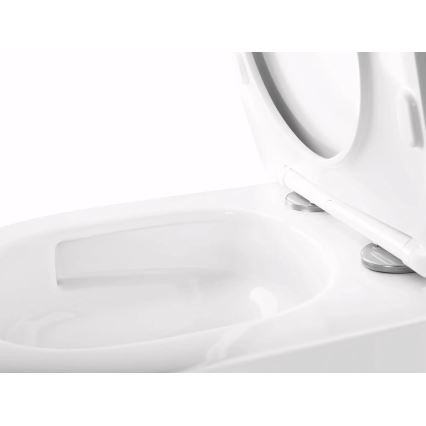 REA-C6800 - Vægmonteret toilet med toiletsæde TITO TORNADO RIMLESS keramik/hvid