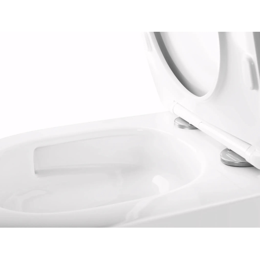 REA-C6800 - Vægmonteret toilet med toiletsæde TITO TORNADO RIMLESS keramik/hvid