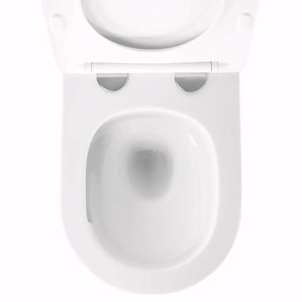 REA-C6800 - Vægmonteret toilet med toiletsæde TITO TORNADO RIMLESS keramik/hvid