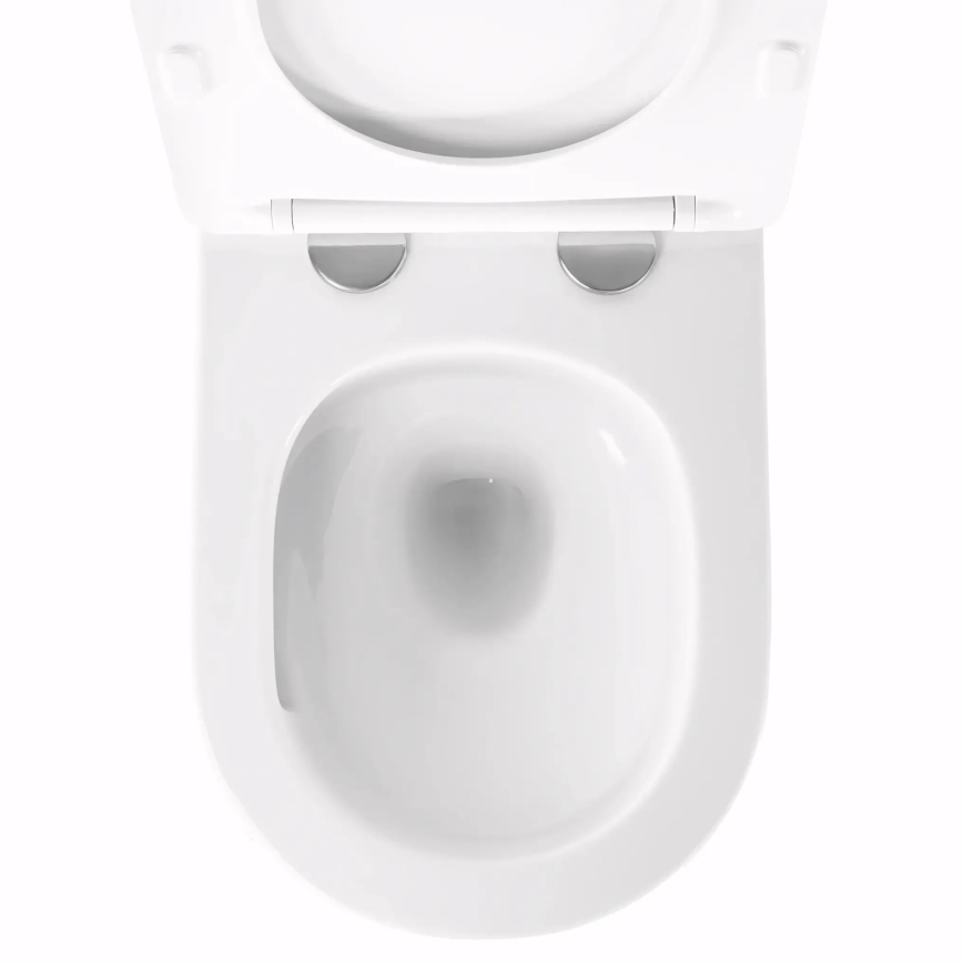 REA-C6800 - Vægmonteret toilet med toiletsæde TITO TORNADO RIMLESS keramik/hvid