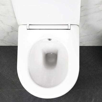 REA-C9701 - Væghængt toilet med bidetbruser CARLO LUX keramik/hvid