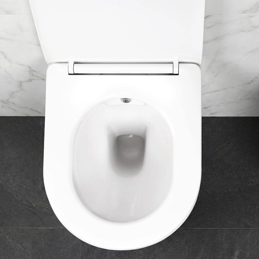REA-C9701 - Væghængt toilet med bidetbruser CARLO LUX keramik/hvid